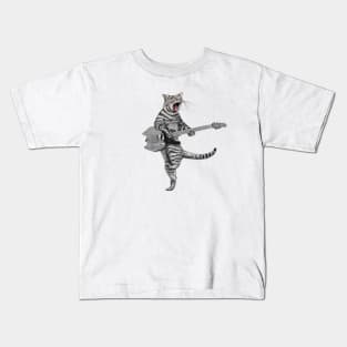 Buskers Guitar Cat Kids T-Shirt